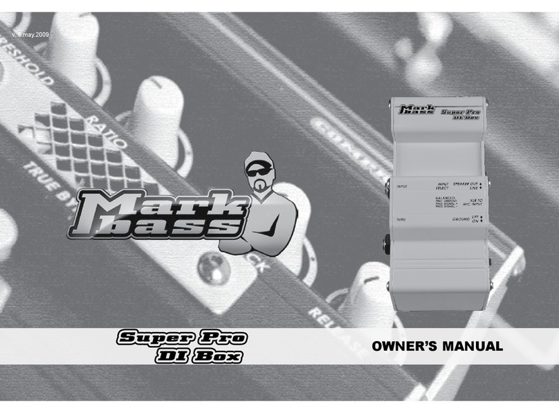 Mark Bass Super Pro DI Box User manual