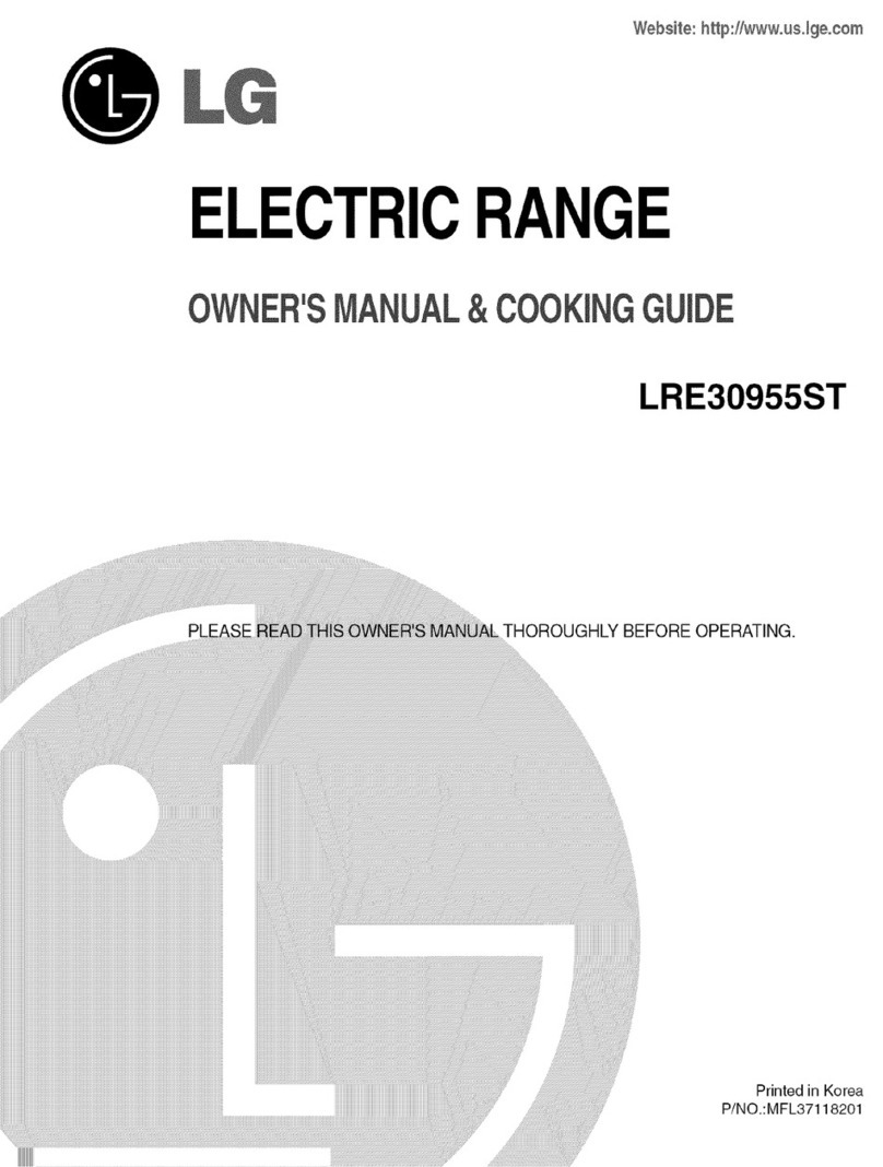LG LRE30955ST Use and care manual