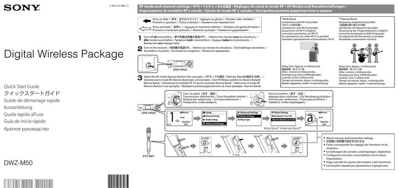 Sony DWZM50 quick start guide