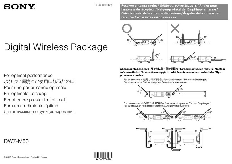 Sony DWZM50 product manual