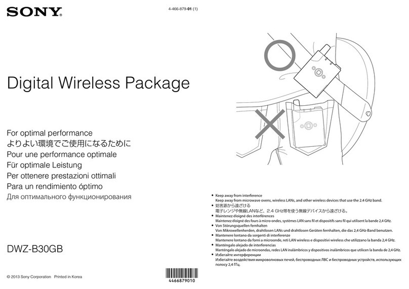 Sony DWZB30GB product manual