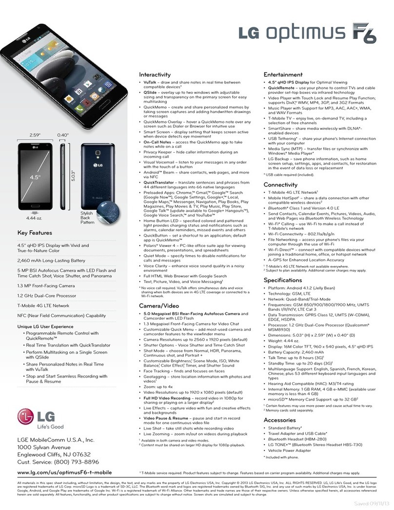 LG Optimus F6 User manual