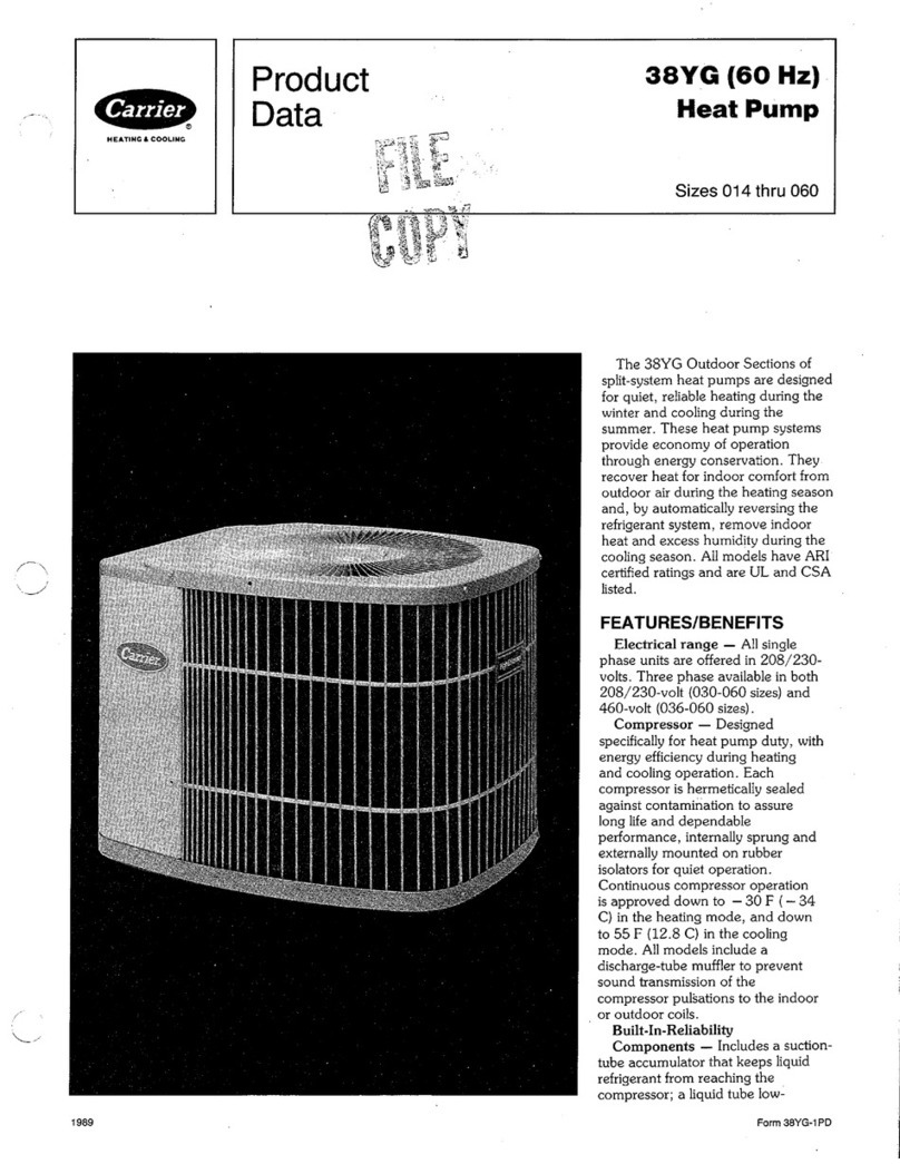 Carrier 38YG (014-060) Operation manual Carrier 38YG (014-060) Operation manual