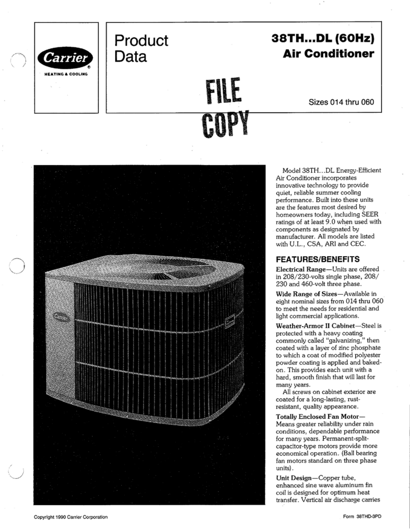 Carrier 38TH..DL Operation manual