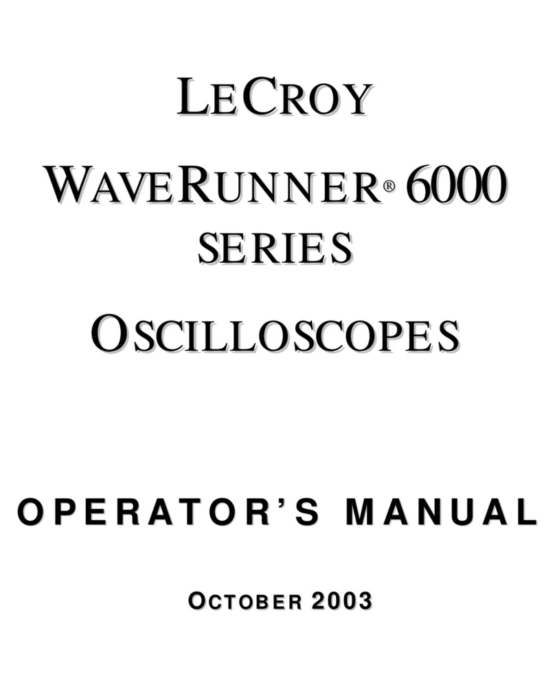 LeCroy 6000 SERIES User manual