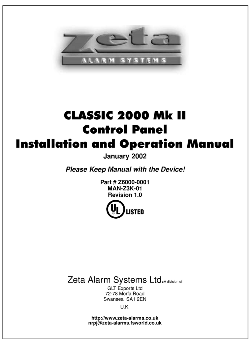 Zeta Classic 2000 MKII Installation and operation manual Zeta Classic 2000 MKII Installation and operation manual