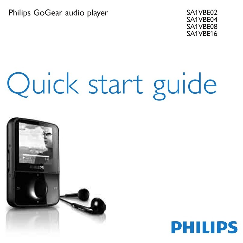 Philips GoGear ViBE SA1VBE02 User manual