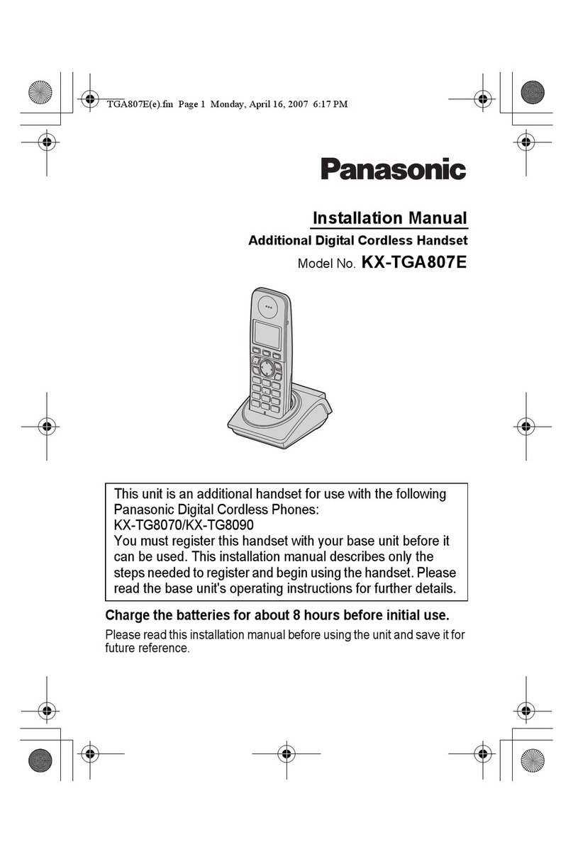 Panasonic KX-TGA807E User manual