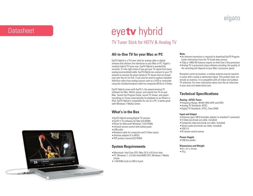 Elgato EyeTV Hybrid datasheet