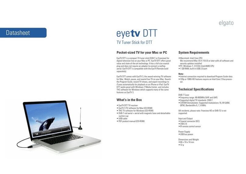 Elgato EyeTV DTT datasheet