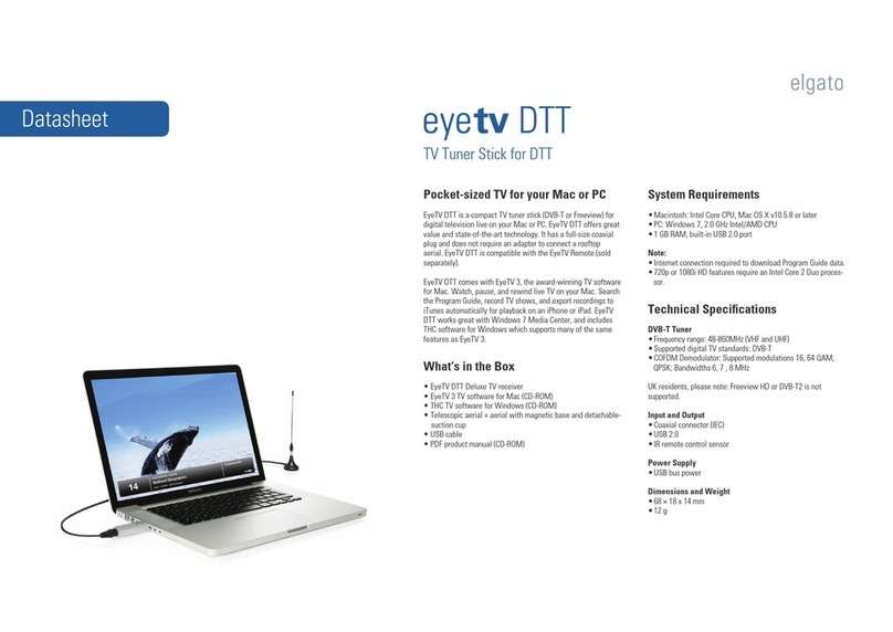 Elgato EyeTV DTT datasheet