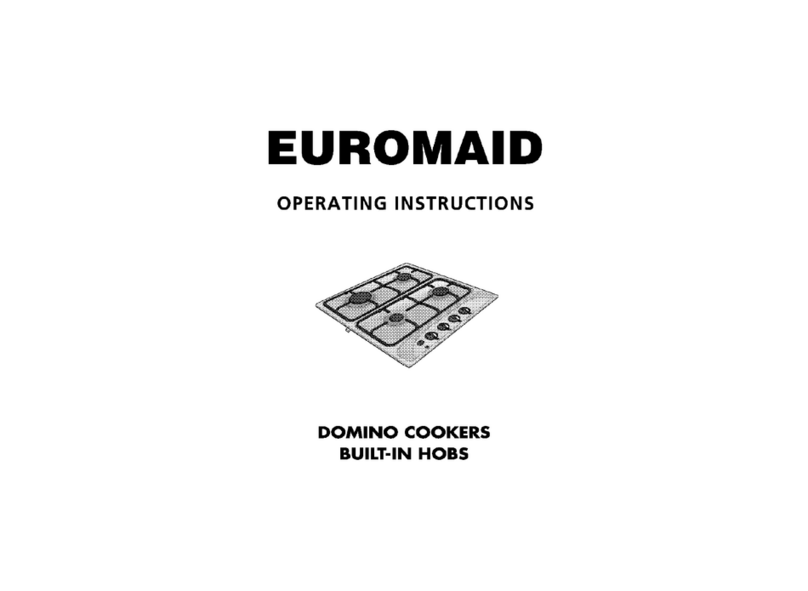 Euromaid domino cookers built in hobs User manual Euromaid domino cookers built in hobs User manual