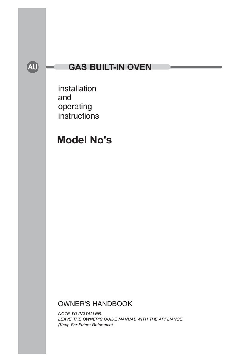 Euromaid gas built-in oven User manual