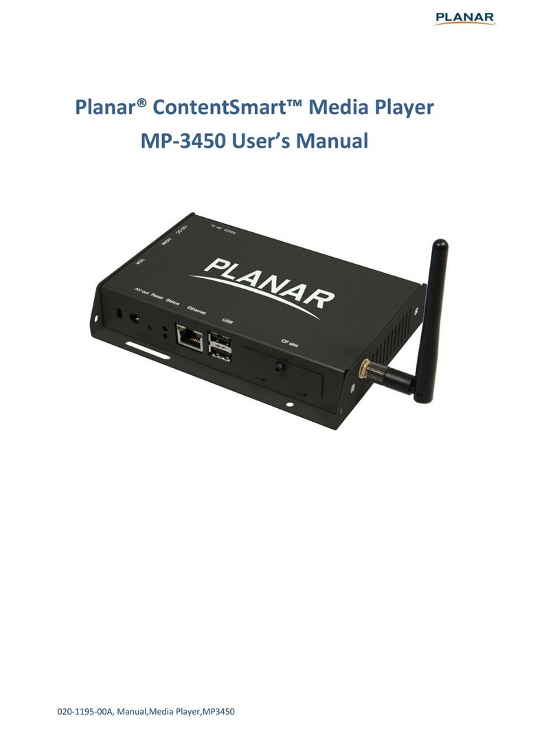 Planar ContentSmart MP-3450 user manual