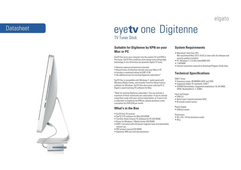 Elgato EyeTV One dIGITENNE datasheet