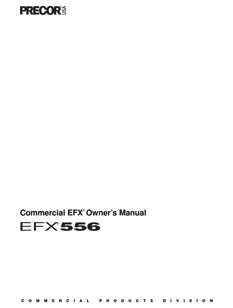 Precor Move Beyond EFX556 NAVY owner's manual