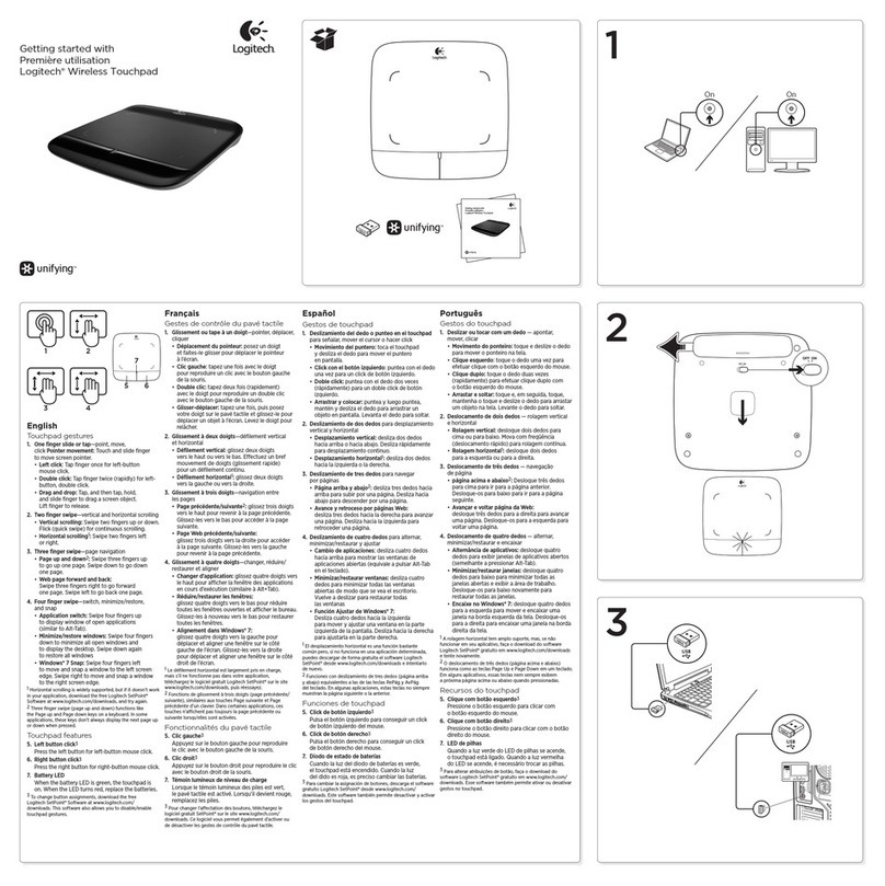 Logitech Wireless Touchpad User manual