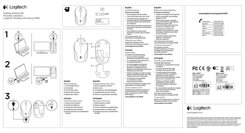 Logitech M187 User manual Logitech M187 User manual