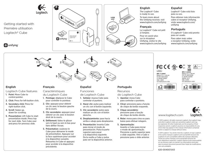 Logitech Cube User manual