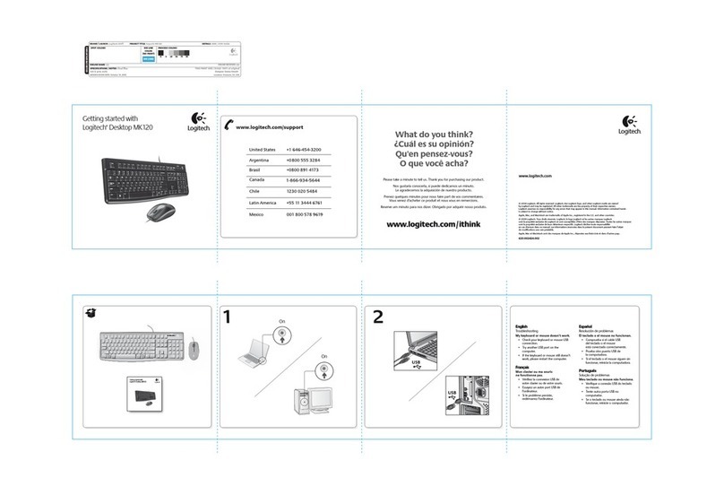 Logitech Desktop MK120 User manual