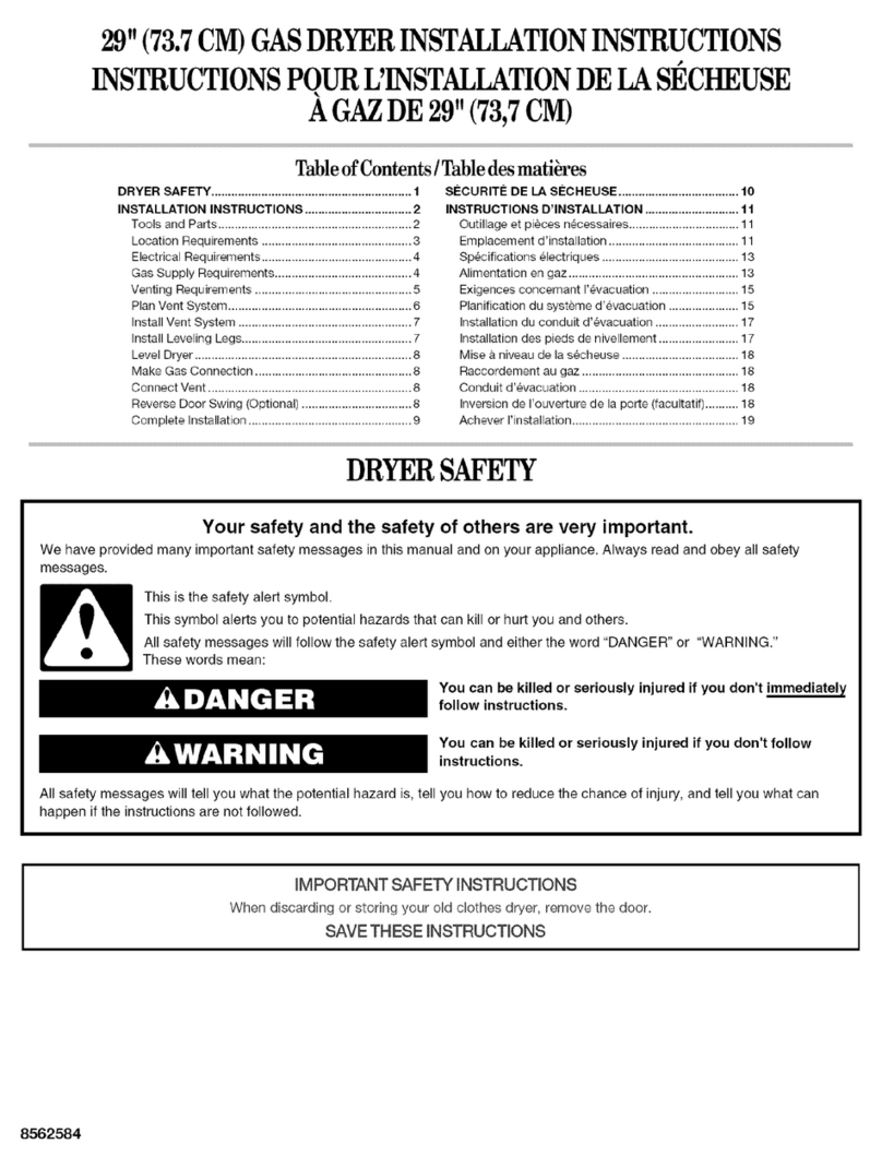 Whirlpool LGN2000PG installation guide