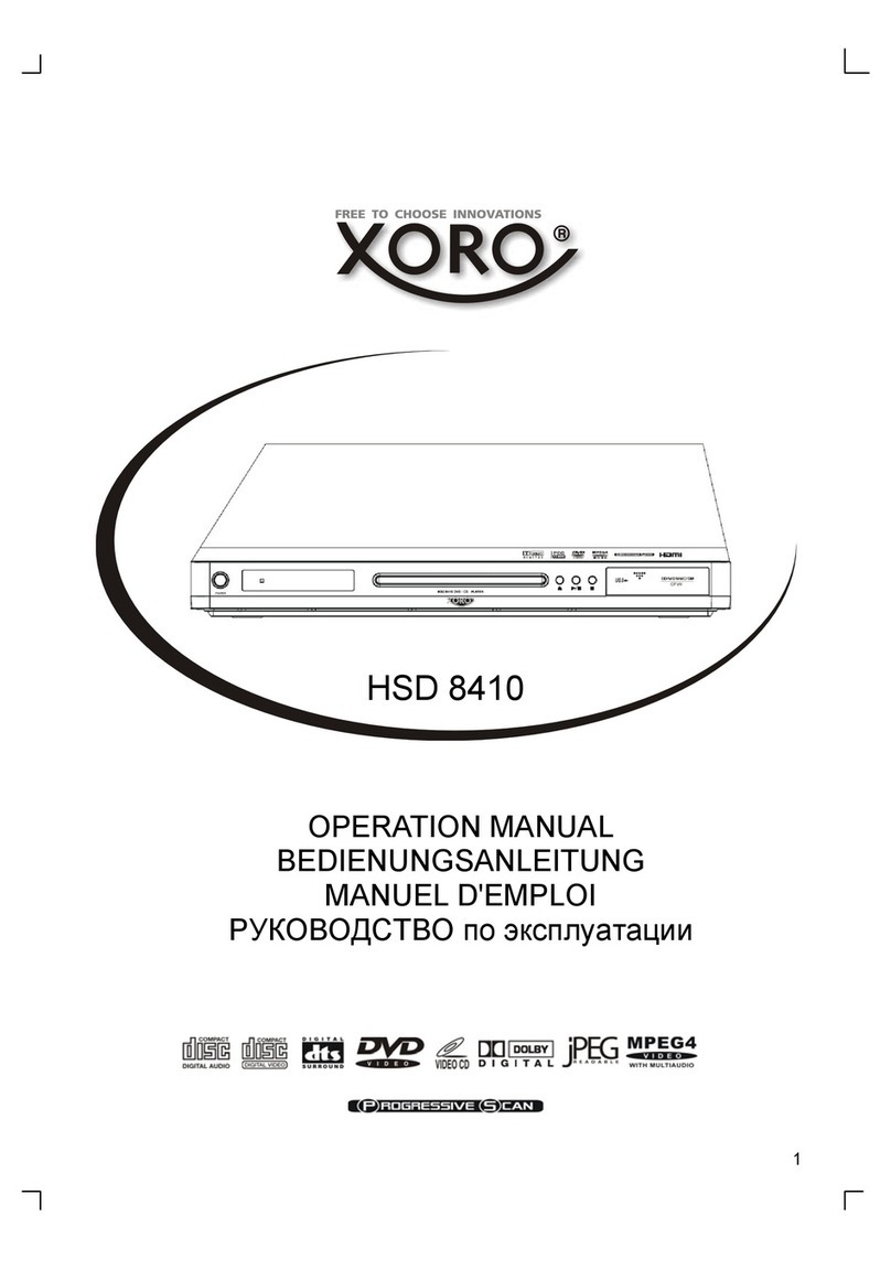 Xoro HSD 8410 User manual