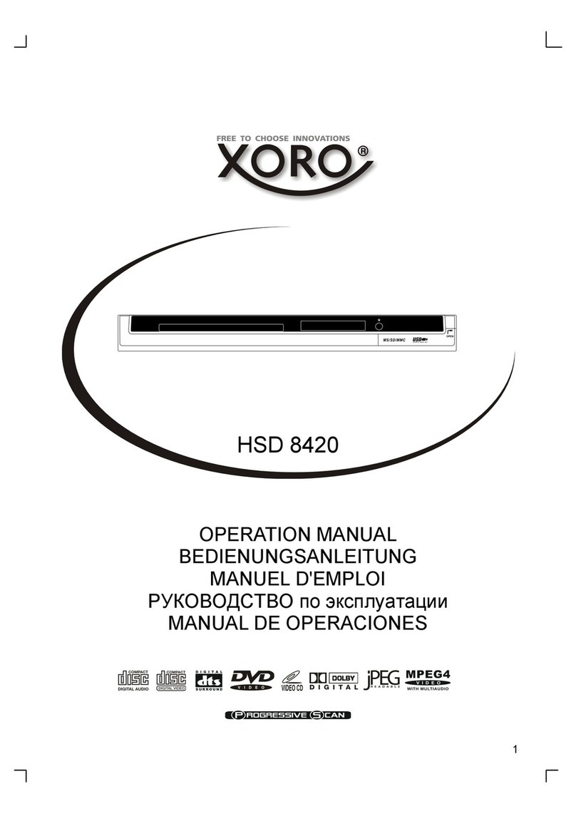 Xoro HSD 8420 User manual