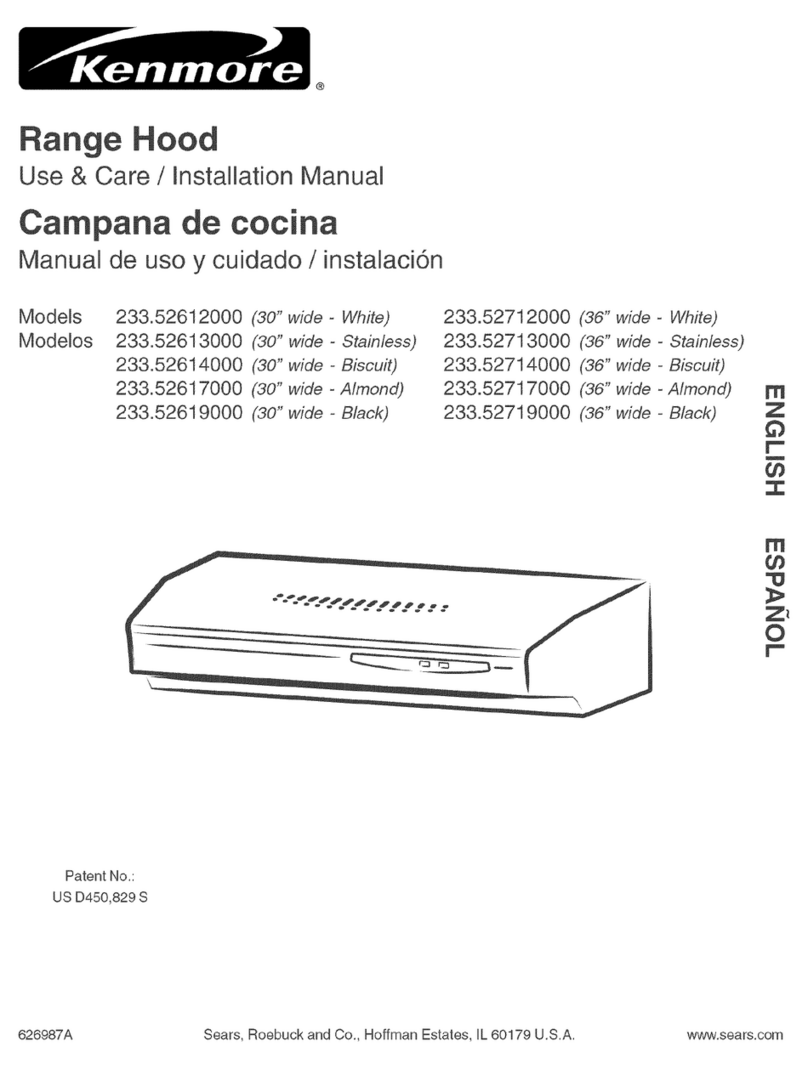 Kenmore 233.52612000 Use & care / installation manual