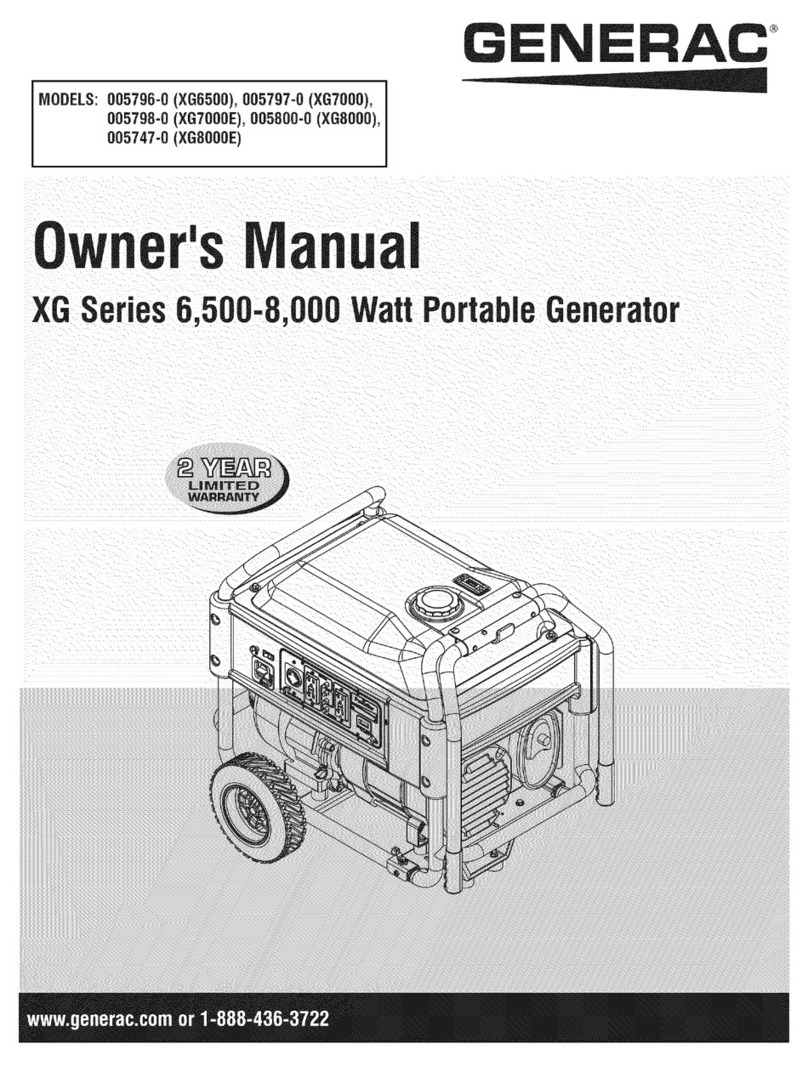 Generac Power Systems 005796-0 (XG6500) User manual