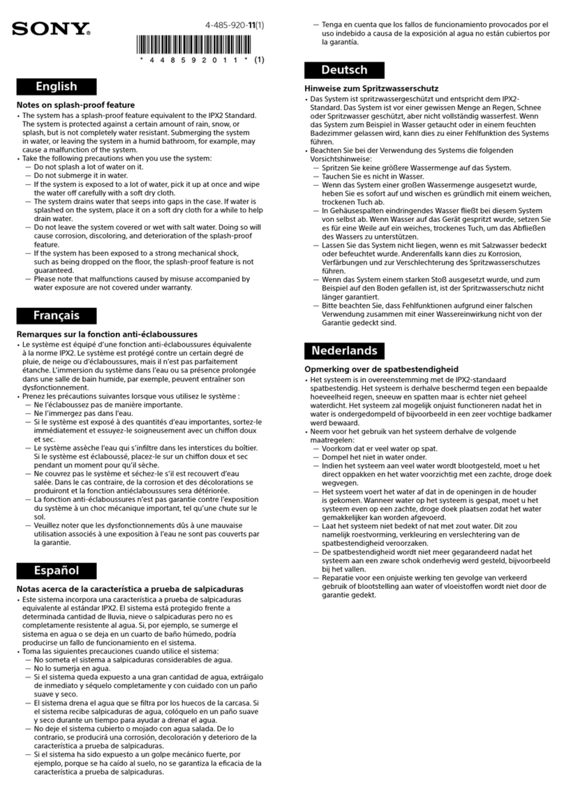 Sony SRS-BTS50 manual