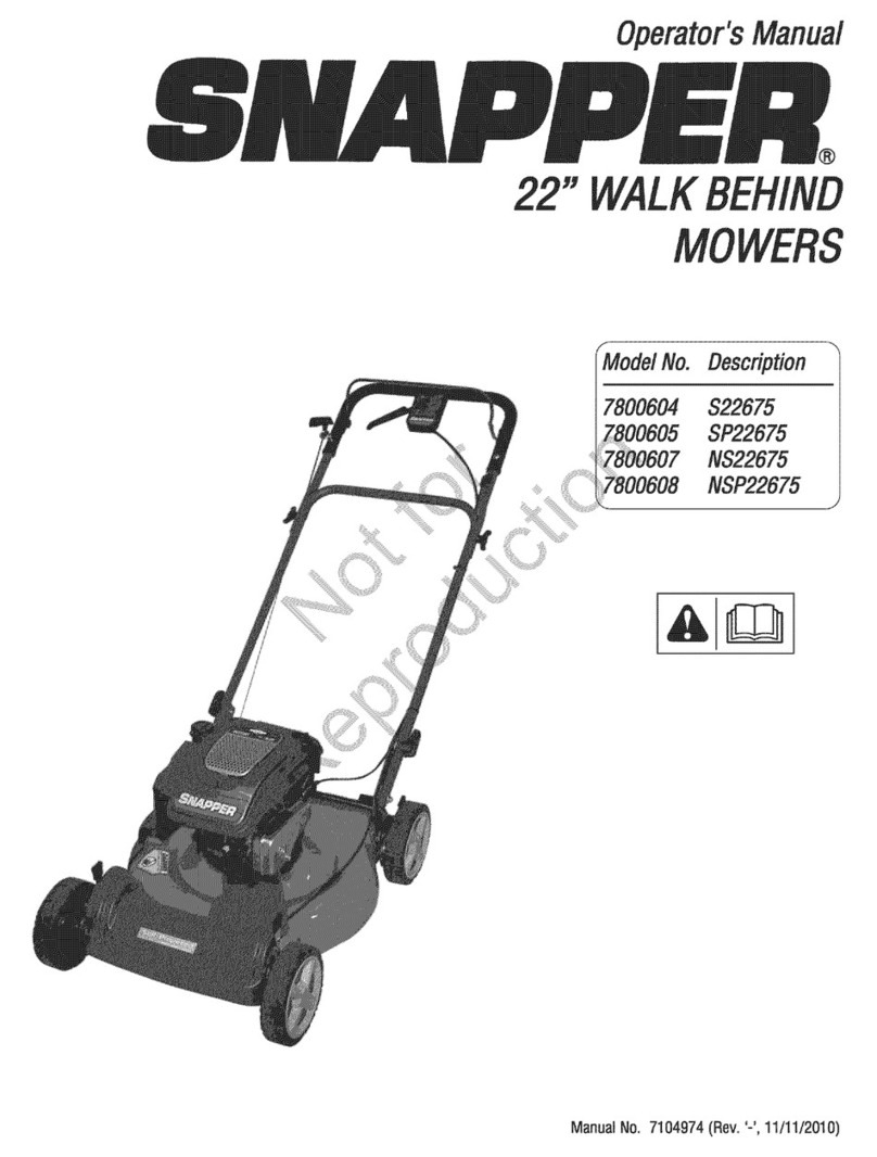 Snapper 7800604 User manual