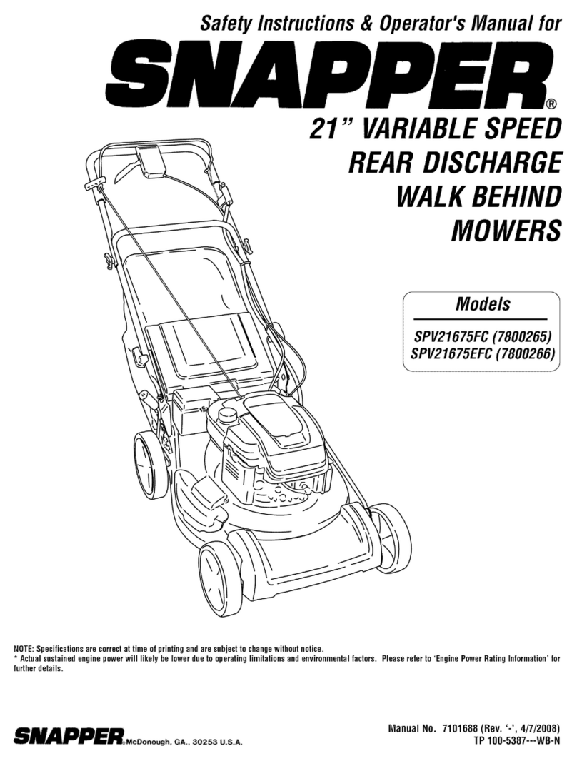 Snapper SPV21675FC User manual Snapper SPV21675FC User manual