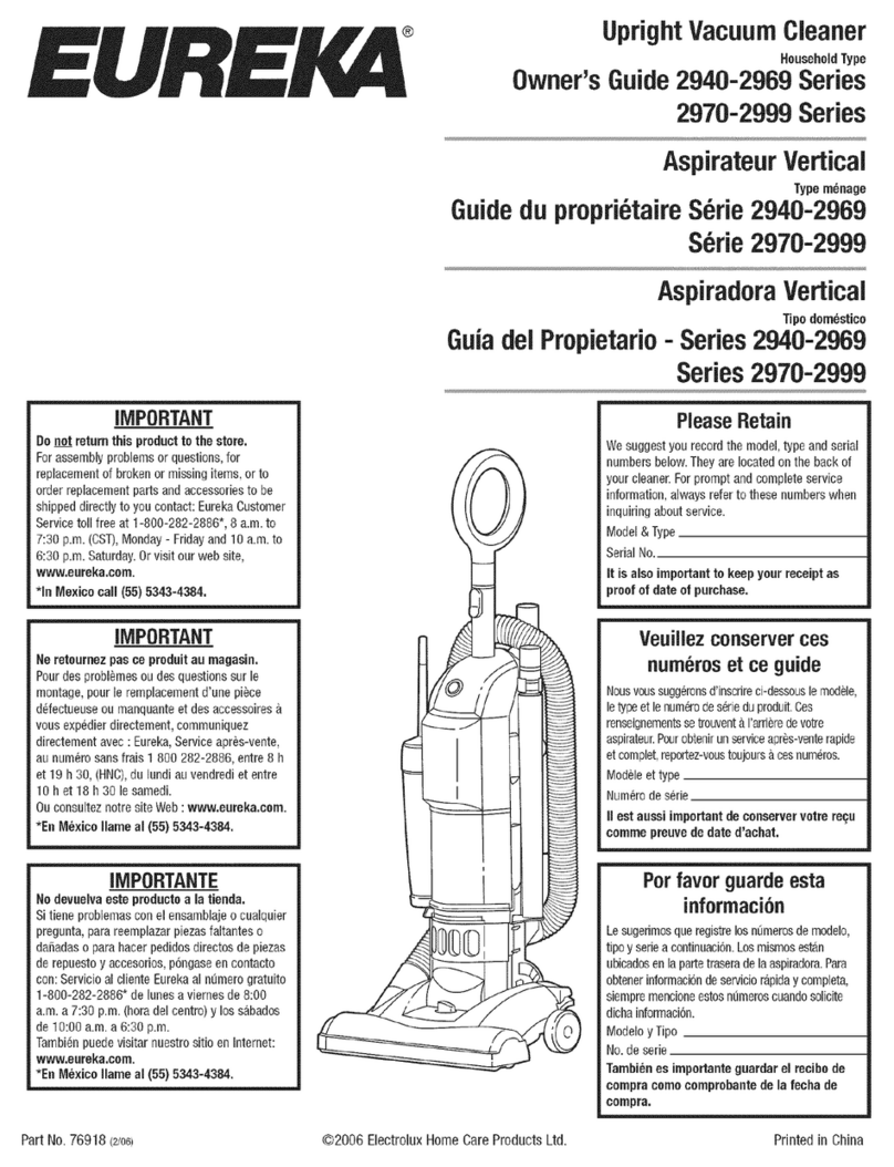 Eureka 2940-2969 Series User manual