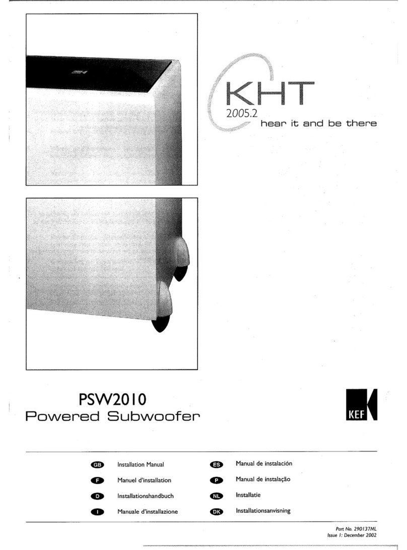 KEF PSW2010 installation manual