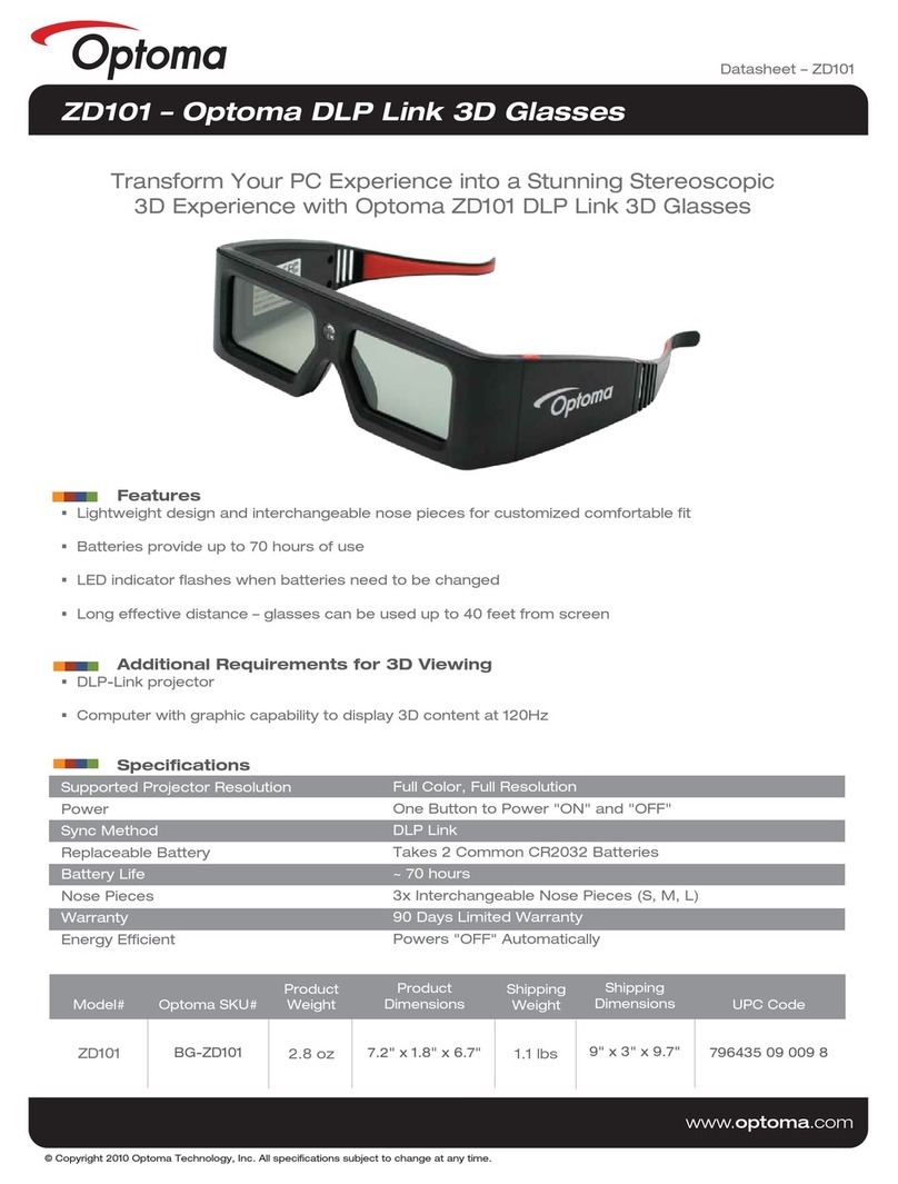 Optoma BG-ZD101 User manual