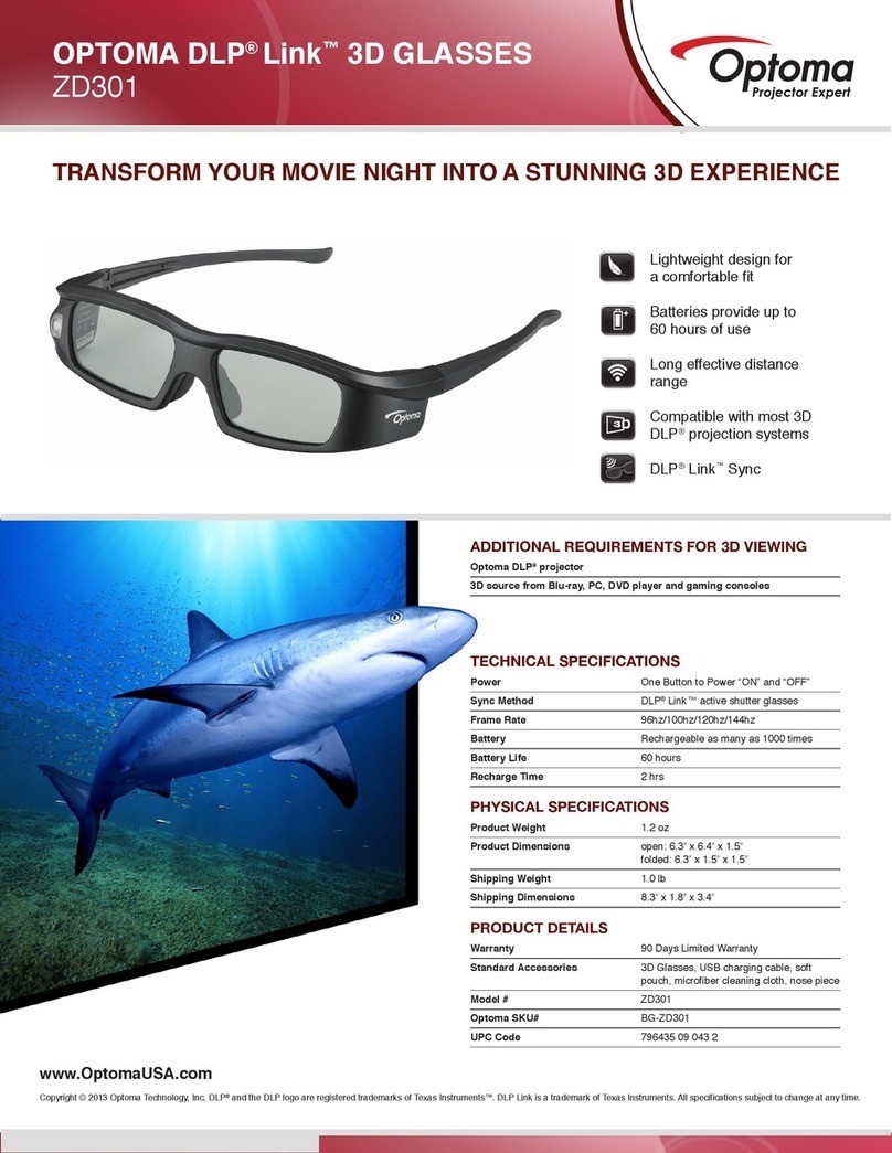 Optoma BG-ZD301 Technical specifications