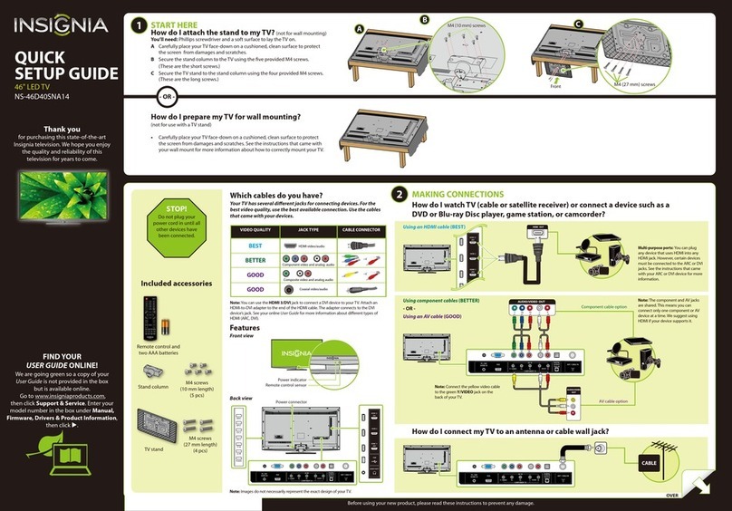 Insignia NS-46D40SNA14 User manual