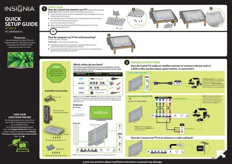 Insignia NS-39D40SNA14 User manual