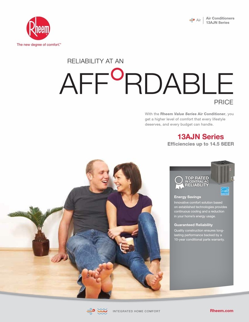 Rheem 13AJN SERIES User manual