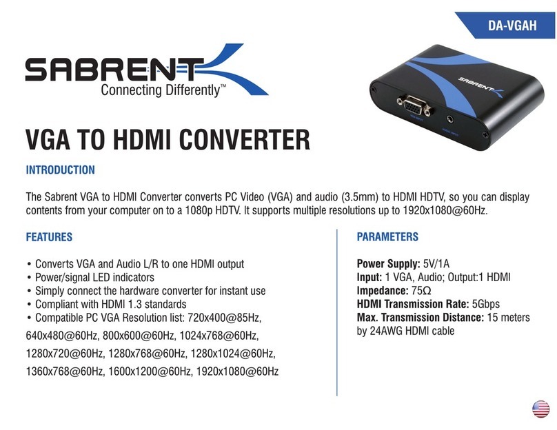 Sabrent DA-VGAH User manual