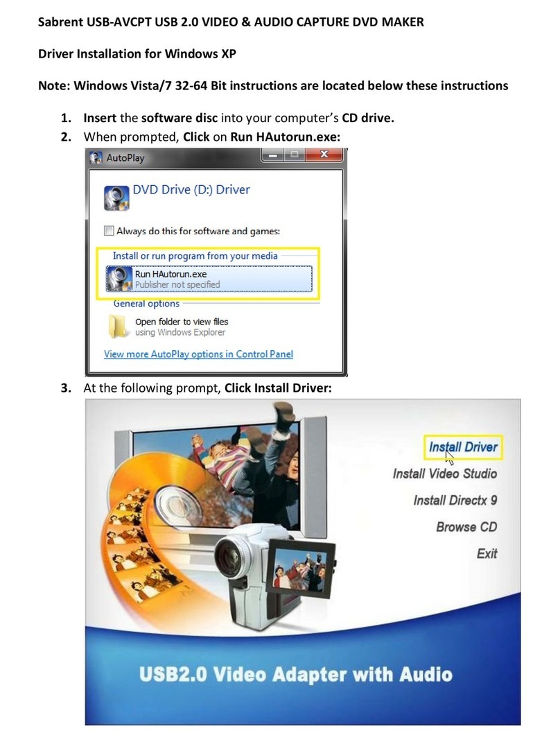 Sabrent USB-AVCPT User manual