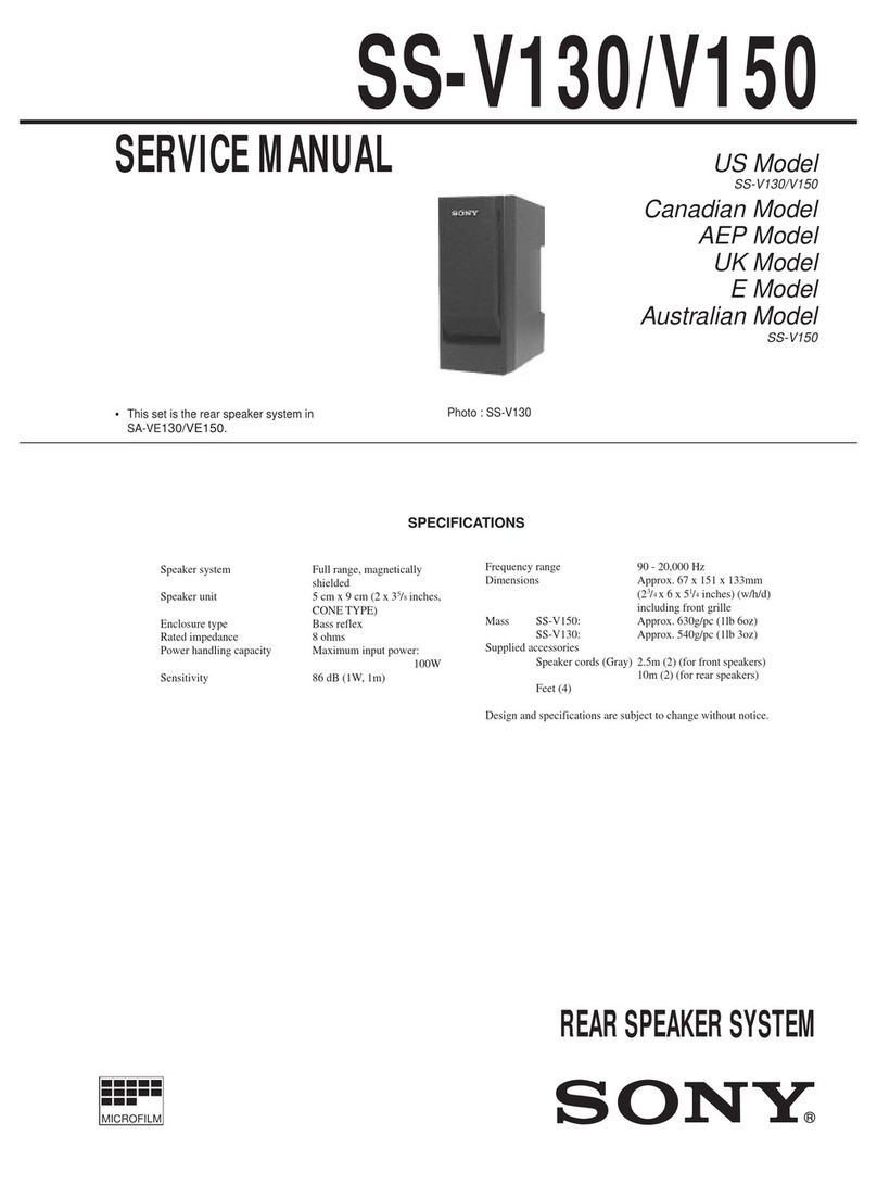 Sony SS-V130 User manual