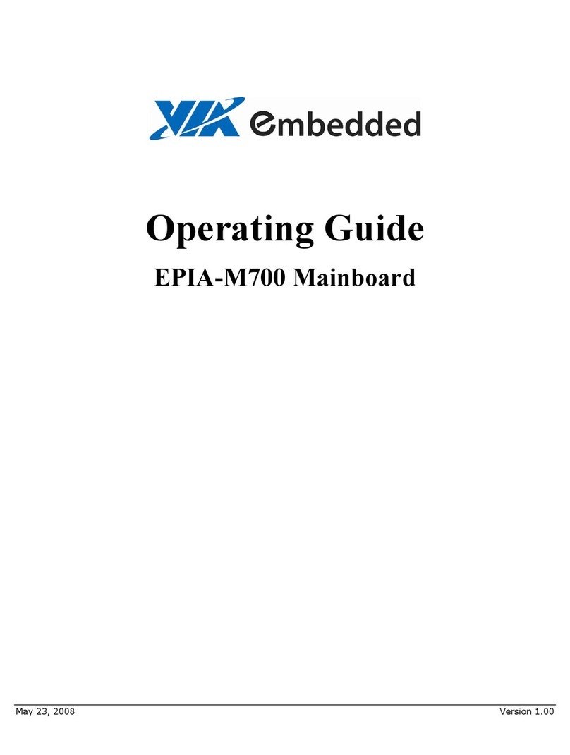 Embedded M-700-10E - VIA Mini ITX Motherboard User manual