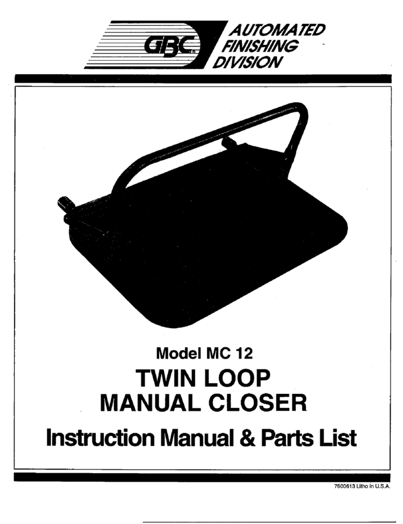 GBC MC 12 User manual