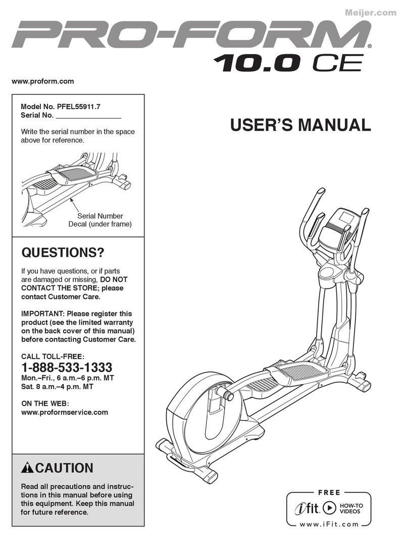 Pro-Form PFEL55911.7 User manual