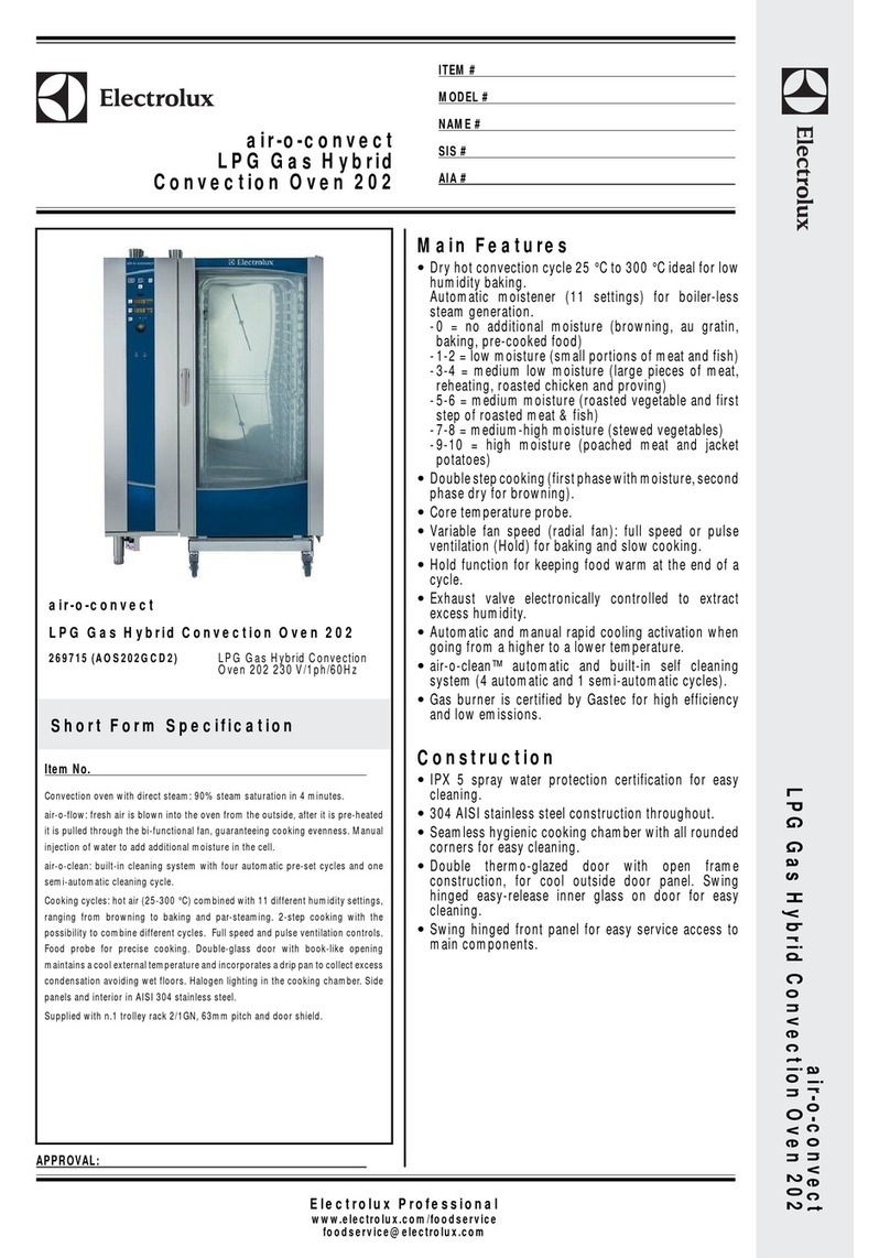 Electrolux air-o-convect LPG Gas Hybrid Convection Oven... How to use