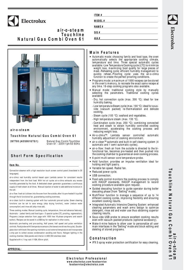 Electrolux air-o-steam Touchline Natural Gas Combi Oven... How to use