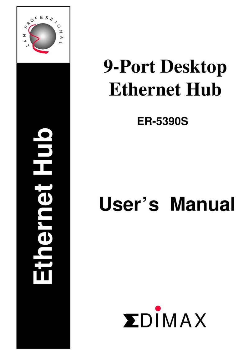 Edimax 9-Port Desktop Ethernet Hub ER-5390S user manual