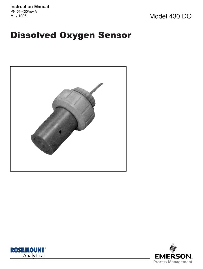 Emerson Dissolved Oxygen Sensor Model 430 DO    instruction manual