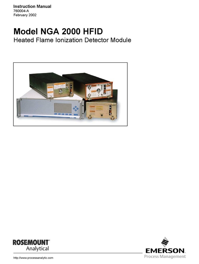 Emerson Heated Flame Ionization Detector Module Model NGA 2000... User manual